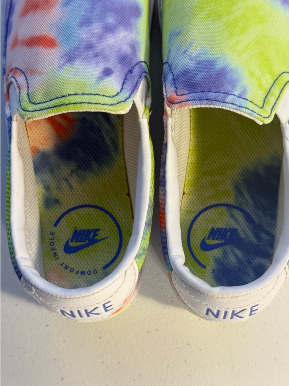 Nike Court Legacy Tie-Dye Slip-On Sneakers Womens Size 7 Multicolor Canvas NWOB - Picture 5 of 5